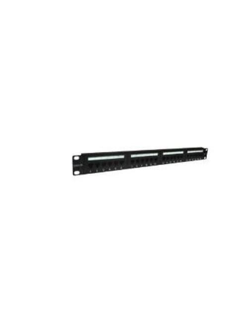 ENSON PANEL DE PARCHEO CAT6 24 PUERTOS RJ-45 1U NEGRO
