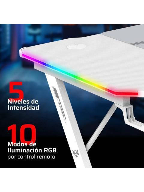 ESCRITORIO GAMER ERGONOMICO OLYMPUS SPOT GLOW MRX6000 BALAM RUSH LEGEND SERIES ESCRITORIO GAMER ERGONOMICO 140 X 60CM ILUMINACION RGB