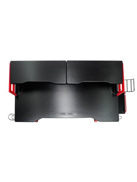 ESCRITORIO GAMER FIBRA DE CARBON (NA0646) COLOR ROJO-NEGRO FIBRA DE CARBONO MODELO NA0646