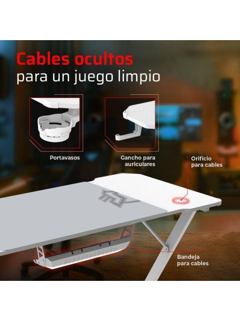 ESCRITORIO GAMING OLYMPUS SPOT MRX4000 BALAM RUSH MESA GAMER INCLUYE UN TAPETE DE 80X55 CM ANTIDESLIZANTE