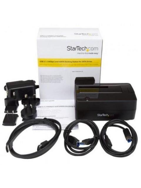 STARTECH  DOCKING STATION PARA 1 DISCO DURO 2.5-3.5 SATA USB 3.1 NEGRO