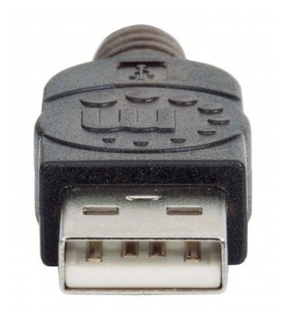 MANHATTAN CABLE USB A MACHO - USB A HEMBRA 10 METROS NEGRO