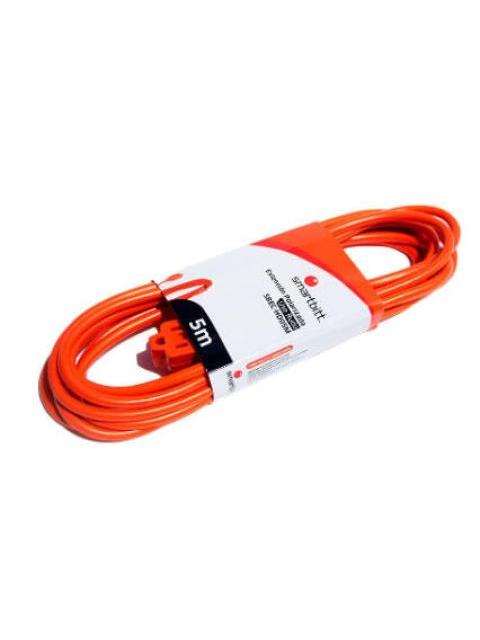 EXTENSION DE USO RUDO SMARTBITT MODELO SBECHD05M 3 CONTACTOS POLARIZADA RETARDANTE DE INCENDIO PARA INTERIOR O EXTERIOR 5 METROS