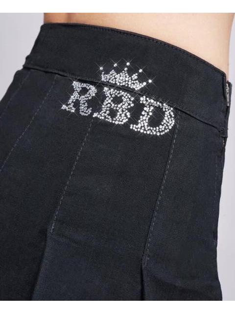 FALDA CORTA PLISADA RBD NEGRO SEVEN JEANS