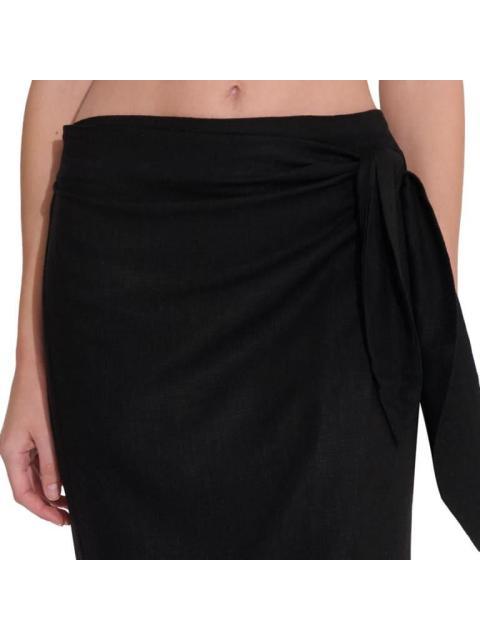 FALDA DE LINO CRUZADA NEGRO HOLLY LAND