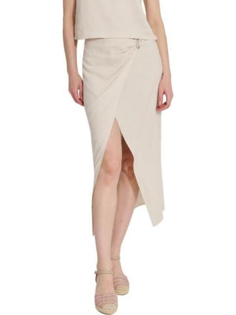 FALDA DE LINO DETALLE METALICO NUDE HOLLY LAND
