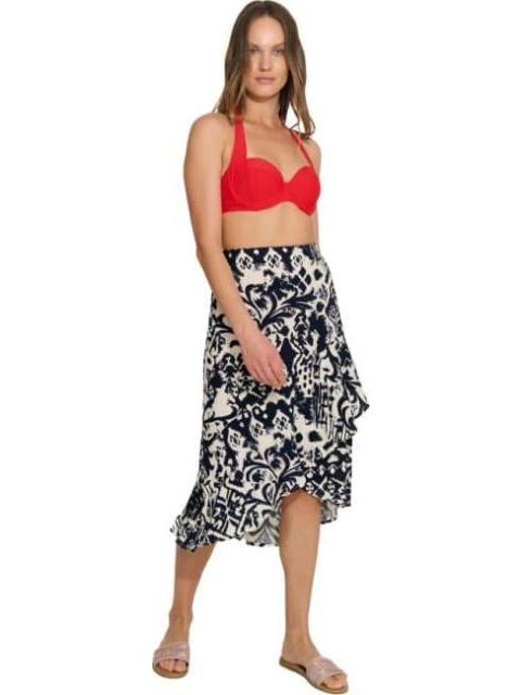 FALDA ESAMPADA AZUL MARINO HOLLY LAND