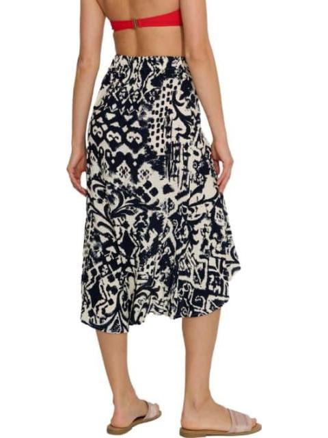 FALDA ESAMPADA AZUL MARINO HOLLY LAND