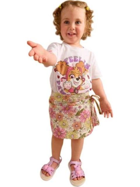 FALDA ESTAMPADA ROSA HOLLY LAND KIDS