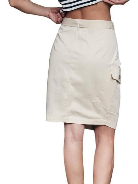 FALDA GABARDINA BEIGE HOLLY LAND