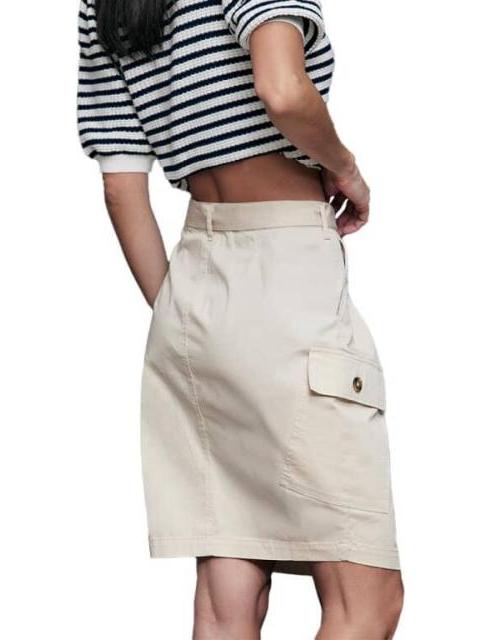 FALDA GABARDINA BEIGE HOLLY LAND