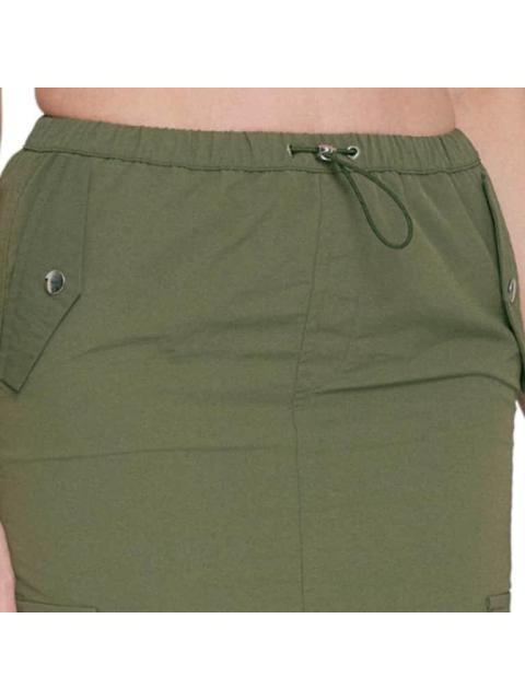 FALDA GABARDINA VERDE OLIVO HOLLY LAND