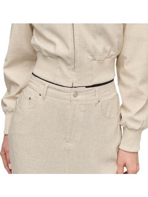 FALDA LARGA DE LINO BEIGE HOLLY LAND