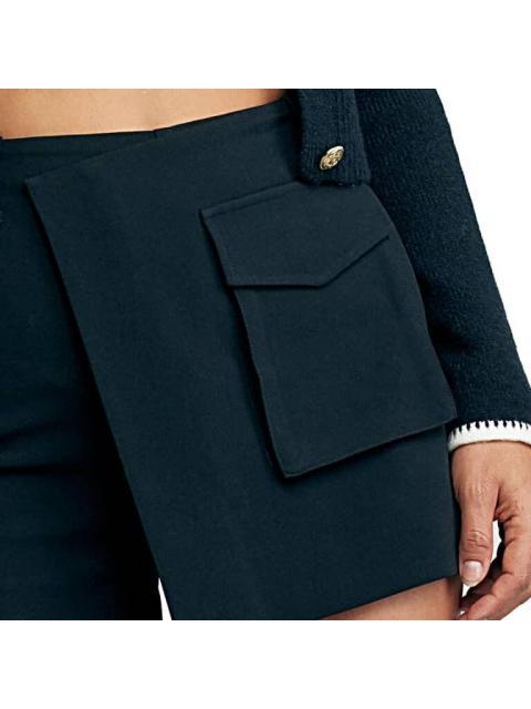 FALDA SHORT CINTURA ALTA NEGRO HOLLY LAND