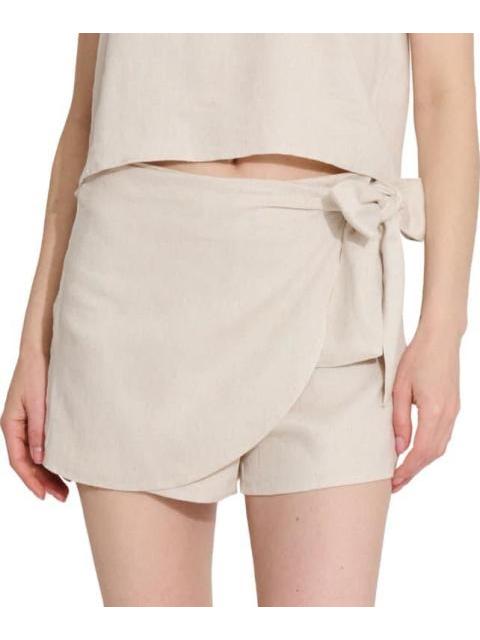 FALDA SHORT DE LINO BEIGE HOLLY LAND