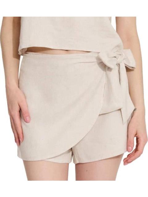 FALDA SHORT DE LINO BEIGE HOLLY LAND