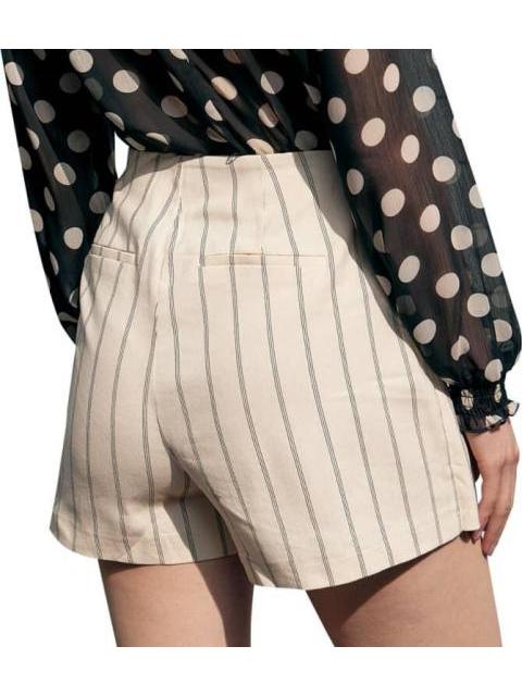FALDA SHORT DE LINO BLANCO/NEGRO HOLLY LAND