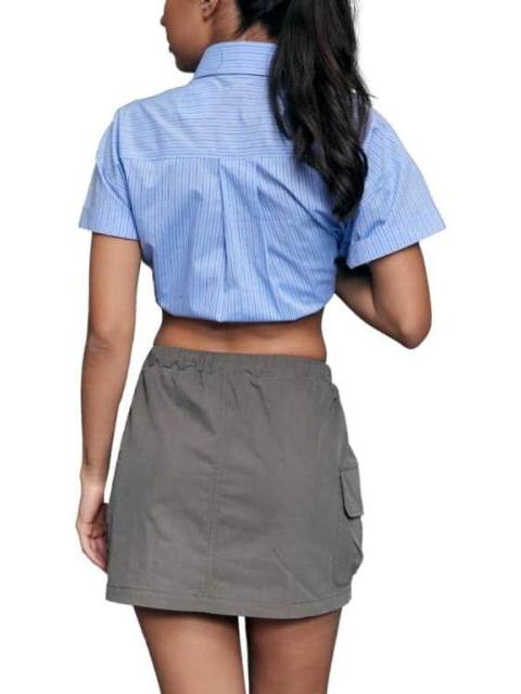 FALDA SHORT GABARDINA VERDE OLIVO HOLLY LAND