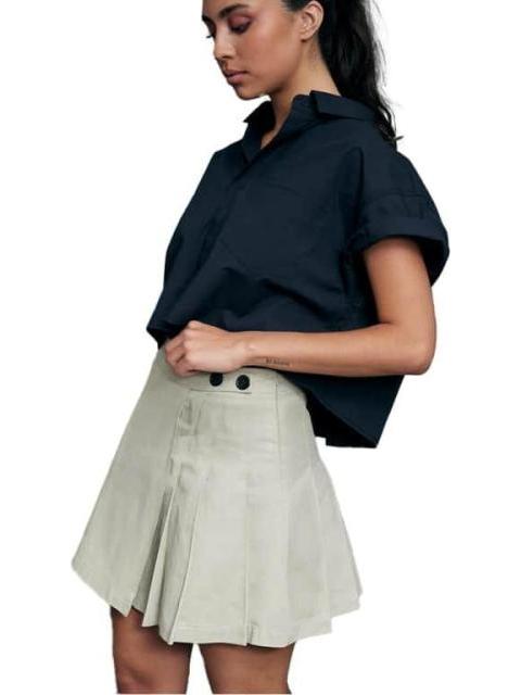 FALDA SHORT GABARDINA VERDE OLIVO HOLLY LAND