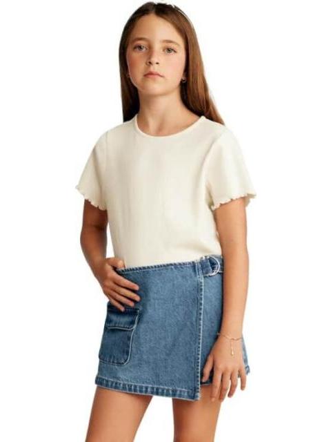 FALDA SHORT MEZCLILLA GRIS HOLLY LAND KIDS