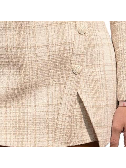 FALDA SHORT TEJIDA CUADROS BICOLOR HOLLY LAND