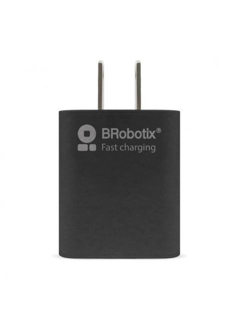 BROBOTIX CARGADOR DE PARED 6001356 5V 1X USB-A NEGRO - INCLUYE CABLE USB A - LIGHTNING