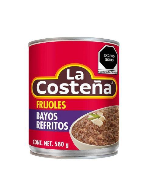FRIJOLES REFRITOS BAYOS LA COSTEÑA 580 GR