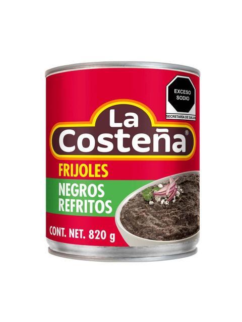 FRIJOLES REFRITOS NEGROS LA COSTEÑA 820 GR