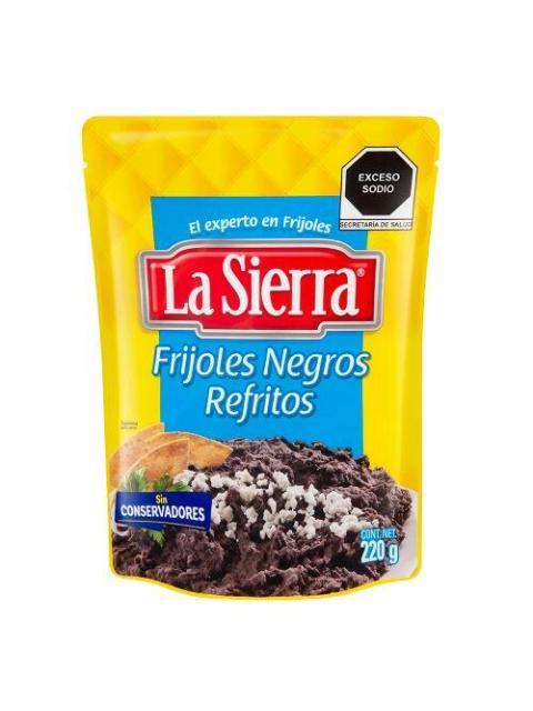 FRIJOLES REFRITOS NEGROS LA SIERRA 220 GR