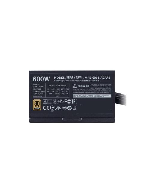 FUENTE DE PODER COOLER MASTER MWE 600 80 PLUS BRONZE 24-PIN ATX 120MM 600W