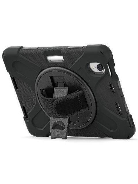 BROBOTIX FUNDA DE USO RUDO CON CORREA Y GIRO 360° PARA IPAD MINI 8.3 6TA GENERACION NEGRO