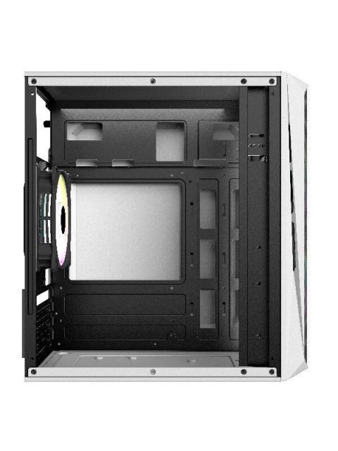 GABINETE ACTECK DOOM GI630 CON VENTANA MICRO-TOWER MICRO-ATX-MINI-ITX USB 3.0-2.0 CON FUENTE DE 500W 3 VENTILADORES RGB INSTALADOS BLANCO