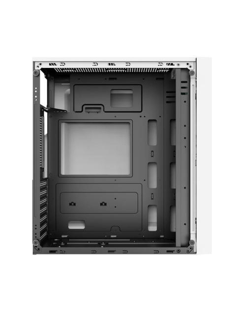 GABINETE ACTECK DRACO GM450 CON VENTANA RGB MIDI-TOWER ATX-MICRO-ATX-MINI ATX USB 2.0 CON FUENTE DE 500W SIN VENTILADORES INSTALADOS BLANCO
