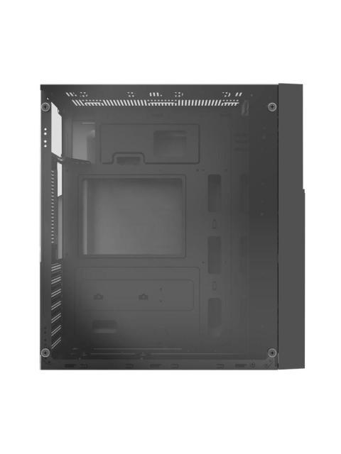 GABINETE ACTECK DRACO GM450 CON VENTANA RGB MIDI-TOWER ATX-MICRO-ATX-MINI ATX USB 2.0 CON FUENTE DE 500W SIN VENTILADORES INSTALADOS NEGRO