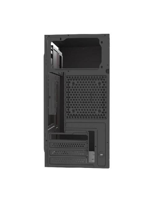 GABINETE ACTECK FUJI GC470 CON VENTANA MINI-TOWER MICRO-ATX-ITX USB 3.0-2.0 CON FUENTE DE 500W 2 VENTILADORES RGB INSTALADOS NEGRO