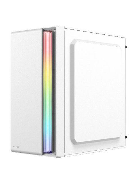 GABINETE ACTECK FUSION II GI440 CON VENTANA MICRO TOWER MICRO-ATX-MINI-ITX USB 2.0-3.0 CON FUENTE DE 500W SIN VENTILADORES INSTALADOS BLANCO