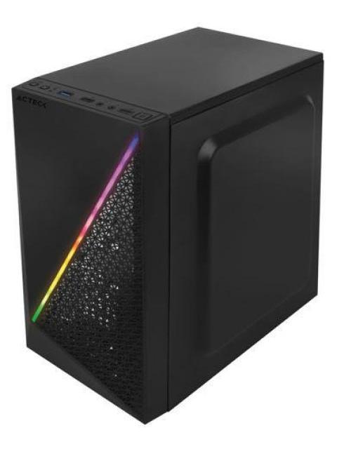 GABINETE ACTECK KYOTO GC460 CON VENTANA MICRO-TOWER MICRO ATX-MINI-ATX CON FUENTE DE 500W SIN VENTILADORES INSTALADOS NEGRO