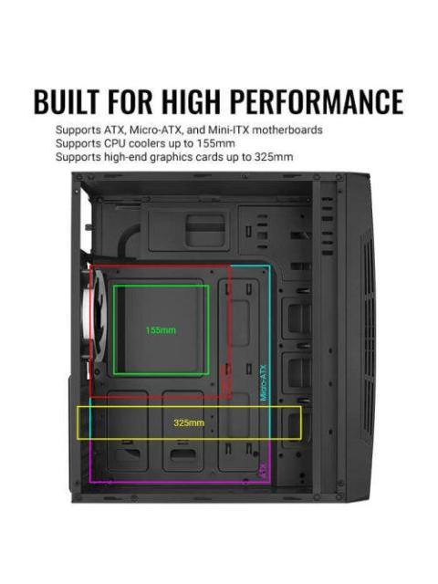 GABINETE AEROCOOL TALON NEGRO 4711099472437