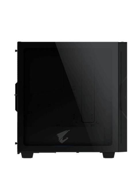 GABINETE AORUS C300 GLASS CON VENTANA RGB MIDI-TOWER ATX-MICRO ATX-MINI-ITX USB 3.0 SIN FUENTE 2 VENTILADORES INSTALADOS NEGRO