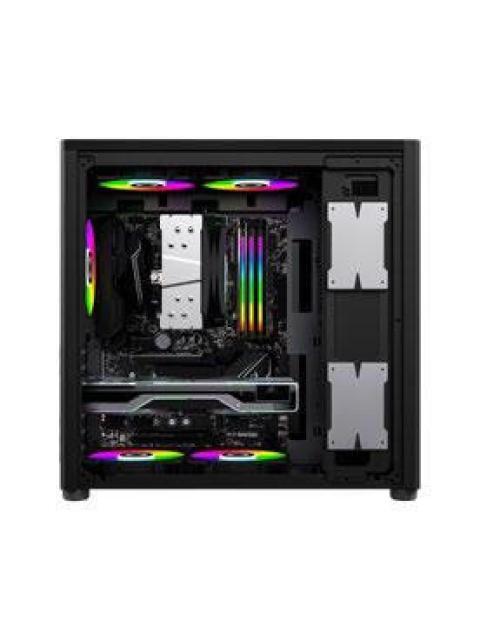 GABINETE BALAM RUSH ERIS JET GM985 CON VENTANA MIDI-TOWER ATX-MICRO-ATX-ITX USB 3.0 SIN FUENTE SIN VENTILADORES INSTALADOS NEGRO