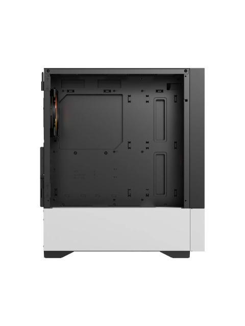 GABINETE BALAM RUSH NITROX AIRCOOL 5500ABW MIDI-TOWER MICRO-ATX-MINI-ITX-ATX USB 2.0-3.0 SIN FUENTE 3 VENTILADORES ARGB INSTALADOS NEGRO