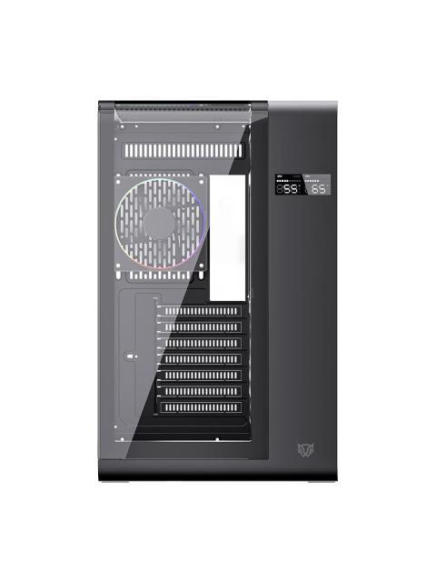 GABINETE BALAM RUSH TANK EXPERT CURVE 7400 MIDI-TOWER ATX-MICRO-ATX-MINI-ITX USB 2.0-3.0 SIN FUENTE 4 VENTILADORES INSTALADOS NEGRO