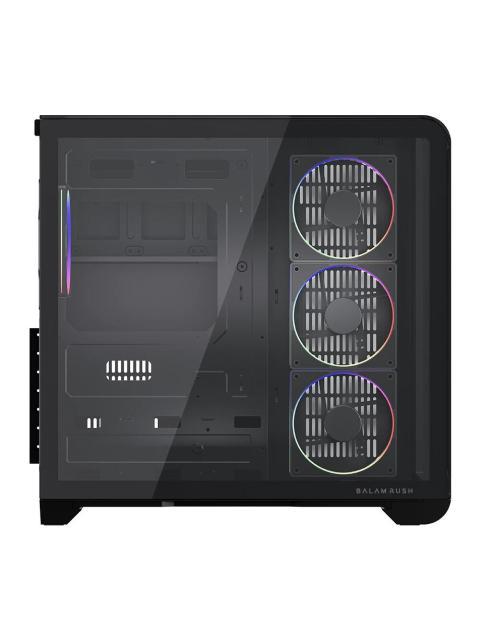 GABINETE BALAM RUSH TANK EXPERT CURVE 7400 MIDI-TOWER ATX-MICRO-ATX-MINI-ITX USB 2.0-3.0 SIN FUENTE 4 VENTILADORES INSTALADOS NEGRO