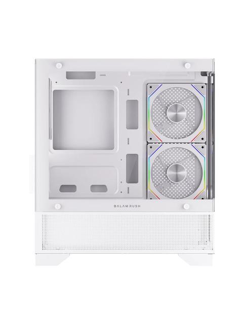 GABINETE BALAM RUSH TANK PERFORM 3200 MINI-TOWER MICRO-ATX-MINI-ITX USB 2.0-3.0 SIN FUENTE 3 VENTILADORES INSTALADOS BLANCO