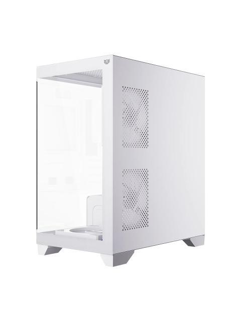 GABINETE BALAM RUSH TANK PERFORM 3600 MINI-TOWER MICRO-ATX-MINI-ITX USB 2.0-3.0 SIN FUENTE 4 VENTILADORES INSTALADOS BLANCO