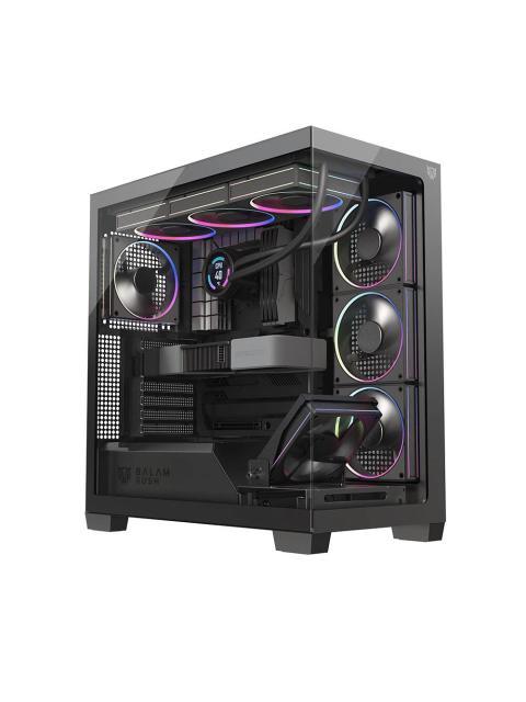 GABINETE BALAM RUSH TANK POLAR 7900 MIDI-TOWER ATX-MICRO-ATX-MINI-ITX USB 2.0-3.0 SIN FUENTE 5 VENTILADORES INSTALADOS NEGRO