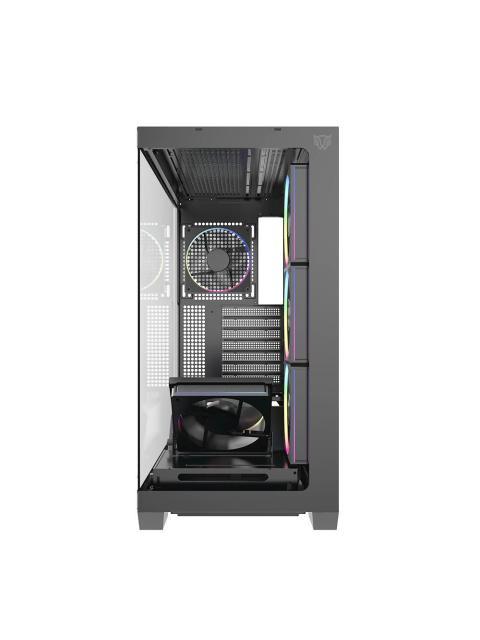 GABINETE BALAM RUSH TANK POLAR 7900 MIDI-TOWER ATX-MICRO-ATX-MINI-ITX USB 2.0-3.0 SIN FUENTE 5 VENTILADORES INSTALADOS NEGRO
