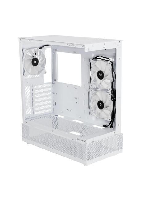 GABINETE BALAM RUSH TANK SUPER 9200 TB MIDI-TOWER ATX-MICRO-ATX-MINI-ITX USB 2.0-3.0 SIN FUENTE 3 VENTILADORES INSTALADOS BLANCO