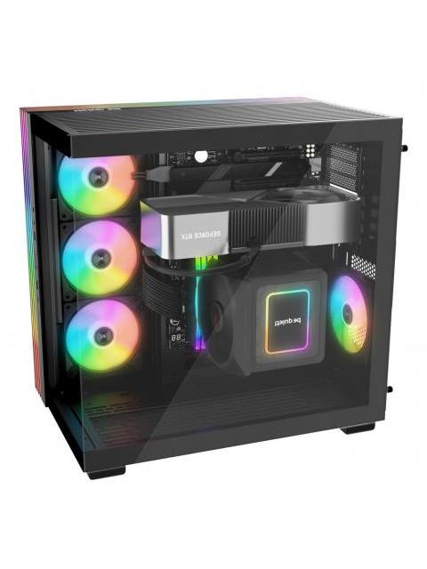 GABINETE BE QUIET! LIGHT BASE 600 LX MIDI-TOWER ATX-MICRO-ATX-MINI-ITX USB 3.0 SIN FUENTE 4 VENTILADORES INSTALADOS NEGRO