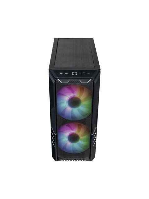GABINETE COOLER MASTER MASTERBOX HAF 500 CON VENTANA ARGB MIDI TOWER ITX-MICRO-ATX-ATX-SSI CEB-E-ATX USB 3.0 SIN FUENTE NEGRO